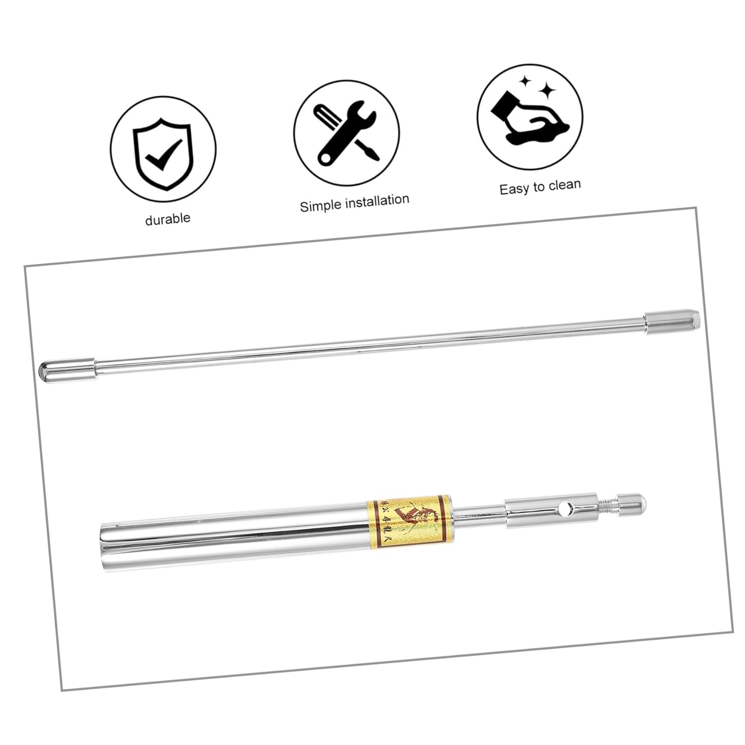 OUNONA Water Treasure Tools Dowsing Rods Set Silver Rod for Feng Shui and Divining