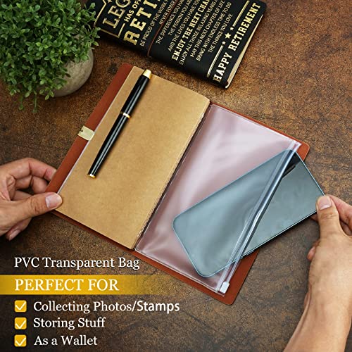 Embossed Gilded Retirement Journal&Pen Gift Set Refillable Leather Travel Notebook Personal Organizers Planner Office Supplies Happy Retirement Gifts For Men Coworker, Friends,Family, Women（Brown） #TOP4