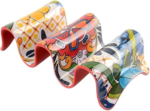 Prepara Multi Taco Holder Stand, Red Talavera