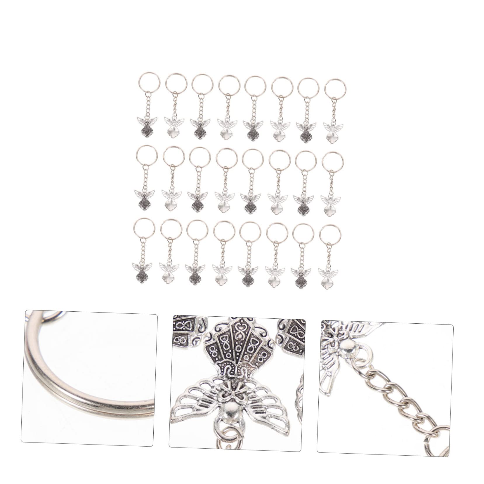 FRCOLOR 3 Sätze Schlüsselanhänger Metall Schlüsselringe Für Babyparty Dekorative Anhänger Für Hochzeiten Feiern Leicht Robust Kreatives Design 30 Stück * 3