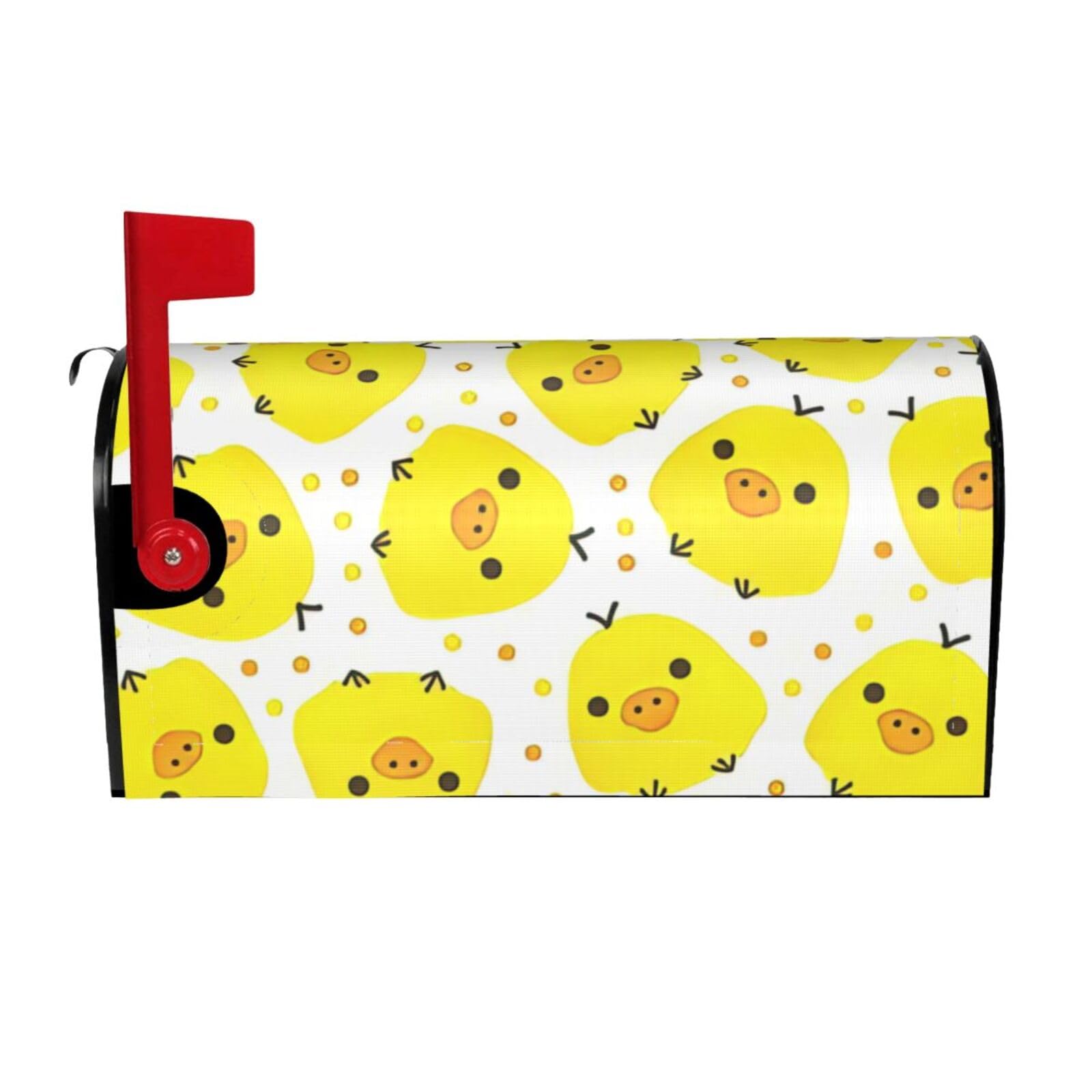 Yellow Chicken Print Mailbox Cover Wraps Post Letter Box Cover Decor For Outside Garden Yard Farmhouse Home