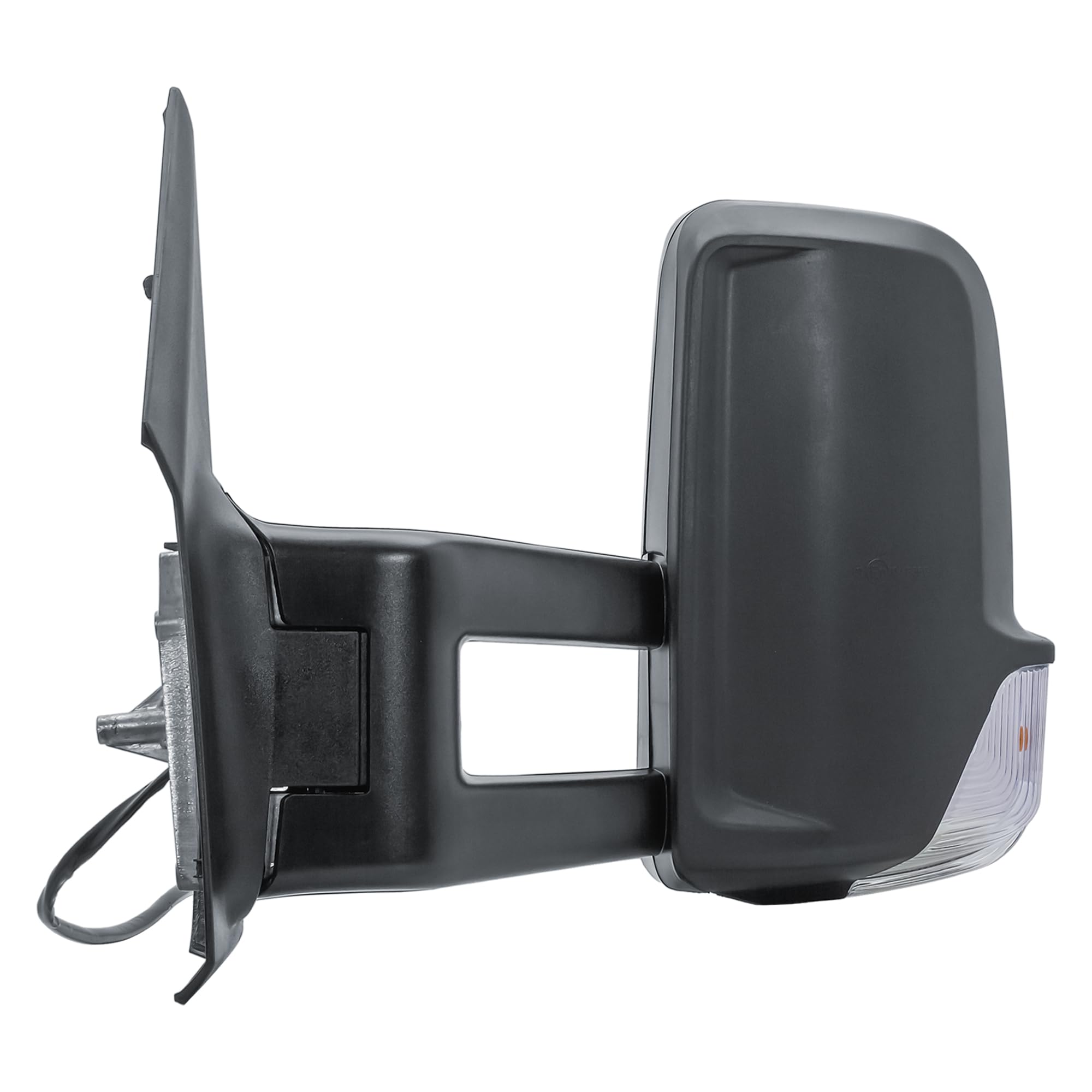 Espejo retrovisor izquierdo lado del conductor brazo largo eléctrico y calentable manual plegable negro mate tapa para Mercedes Sprinter 907/910 2019-2024