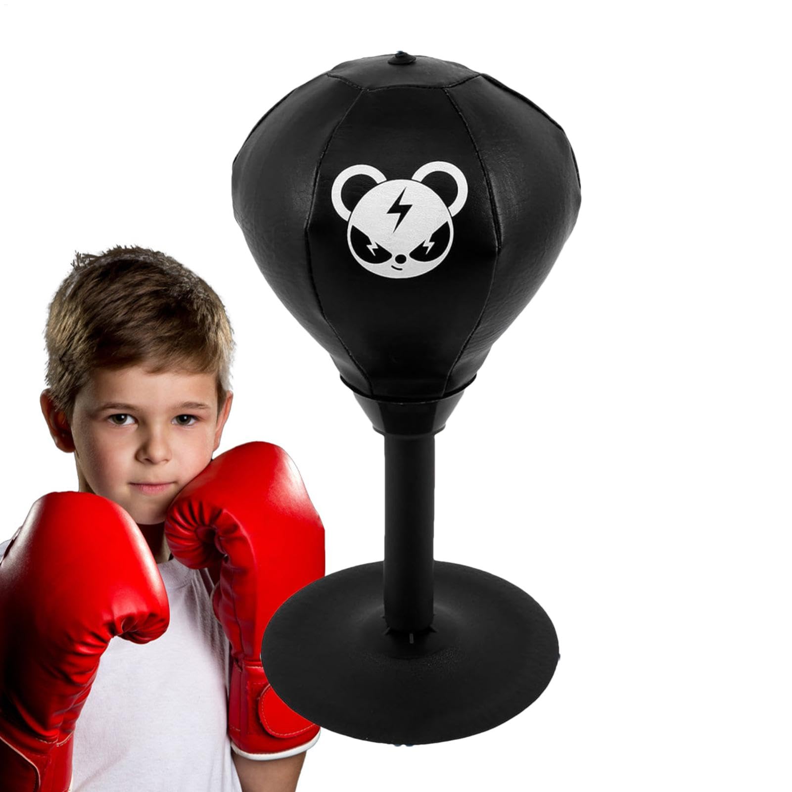 Saco De Boxeo De Sobremesa, Saco De Boxeo Divertido con Ventosa E Inflador, Saco De Boxeo De Sobremesa para Aliviar El Estrés, Saco De Areno para Niños, Adolescentes Y Adultos