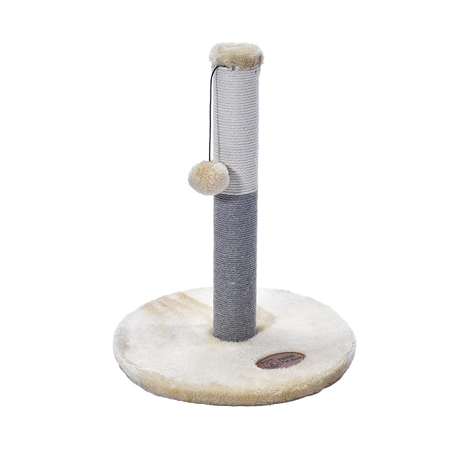 Foto 2 de 7 de PATAM Poste rascador de sisal con Pelota de Juego, Base Reforzada, fácil Montaje, Altura 37,5 cm, Bola Beige