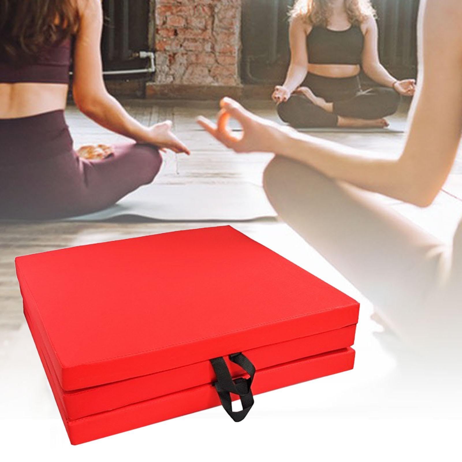 Tappetino da Ginnastica Pieghevole, Tappetino per Fitness E Allenamento Dell'equilibrio, Tappetino Portatile con Maniglia per Pilates All'aper