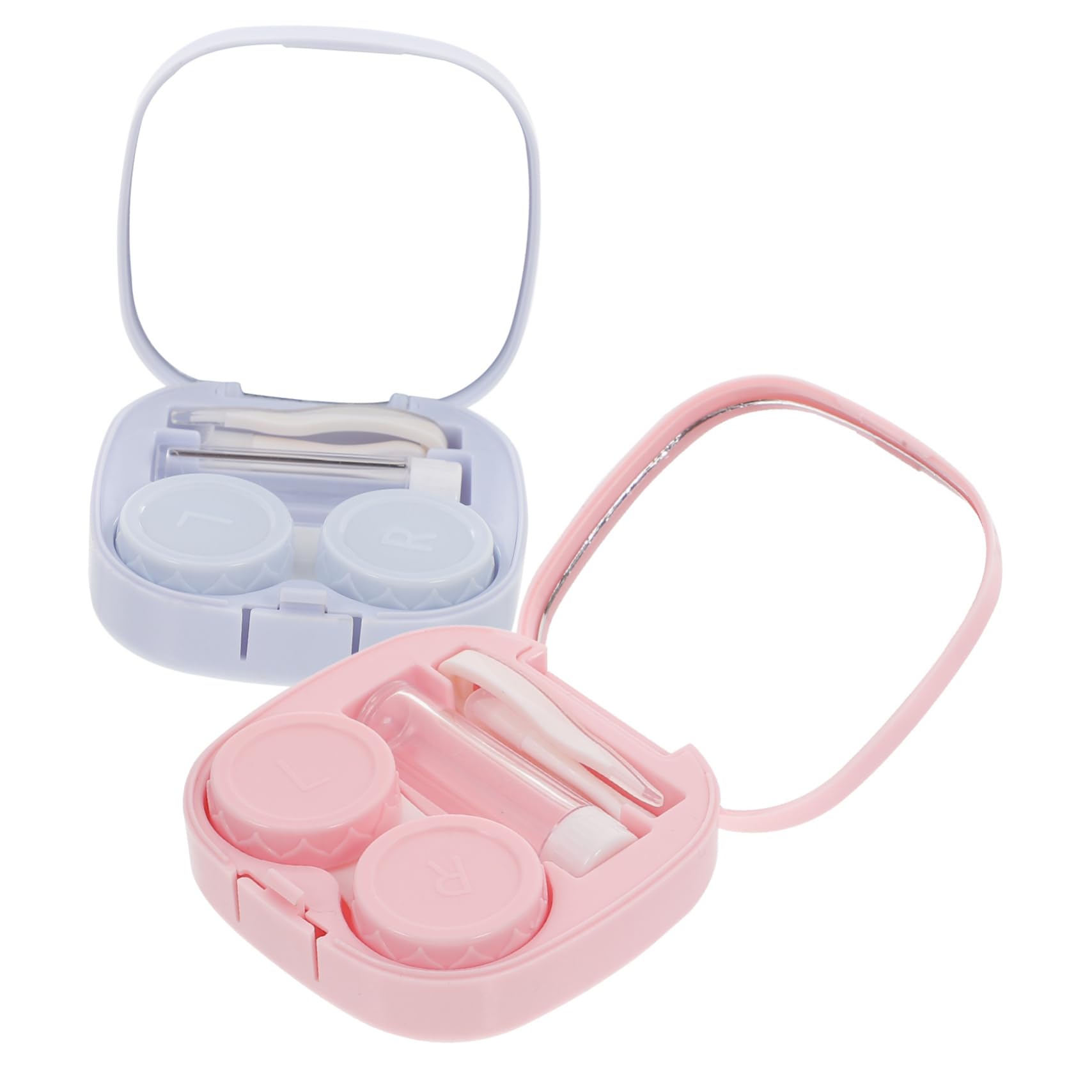 VALICLUD 10 Set Custodia Per Lenti a Contatto Astuccio Portatile Custodia Per Gli Occhiali Custodia Contatti Sostituibile Titolare Di Contatti Domestici Comodo Porta Contatti Plastica