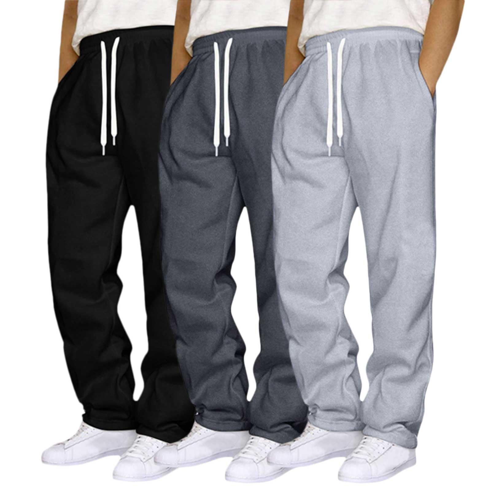 Genérico Pantalon Chandal Hombre Bolsillos Cintura Elástica con Cordón Y Bajo Pantalon Jogger Hombre Pantalones De Entrenamiento para Gimnasio Pantalones Deportivos para Correr Y Trotar