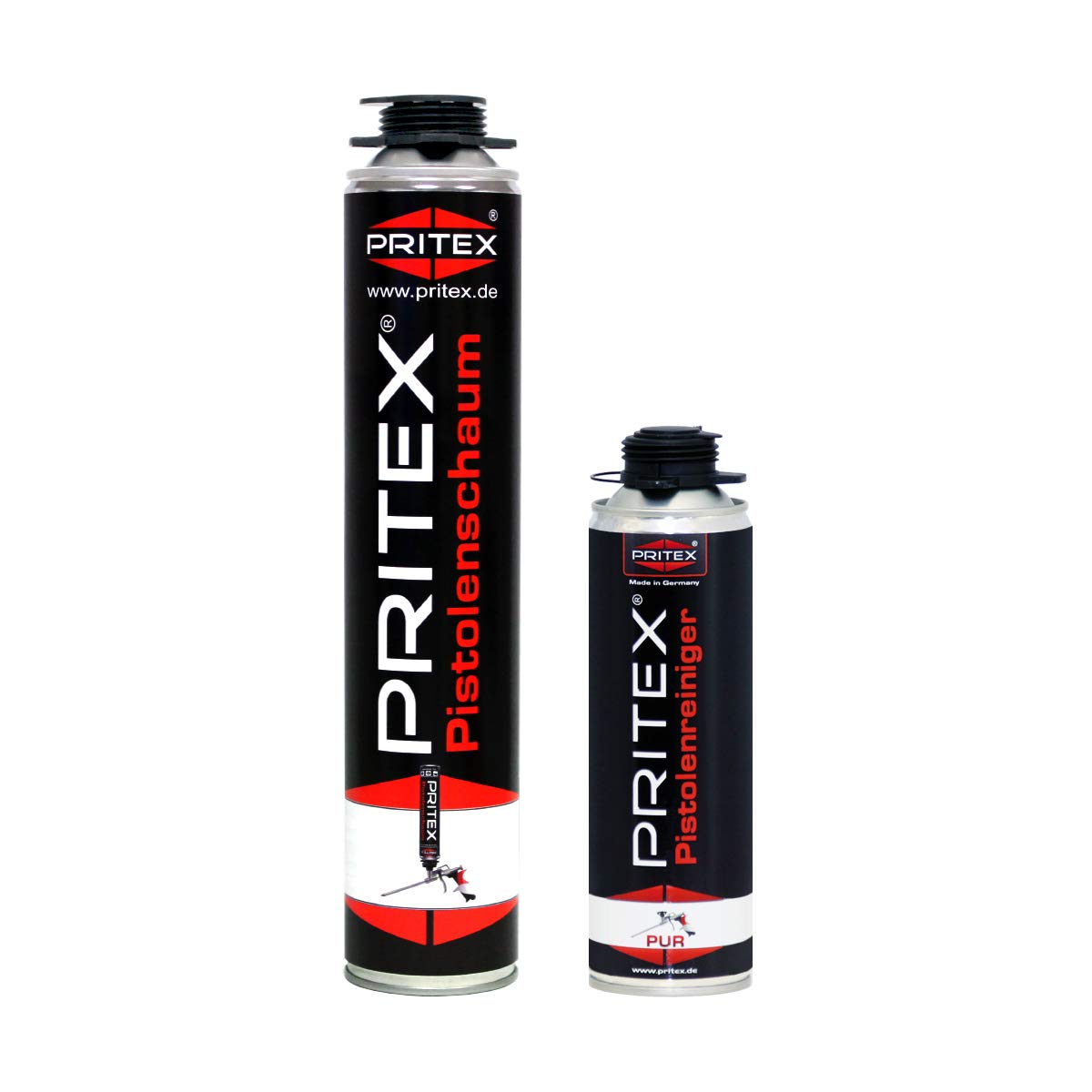 Bauschaum Set 11 x 750ml Pistolenschaum inkl. Pistolenreiniger 500ml PU Schaum Montageschaum Isolierschaum