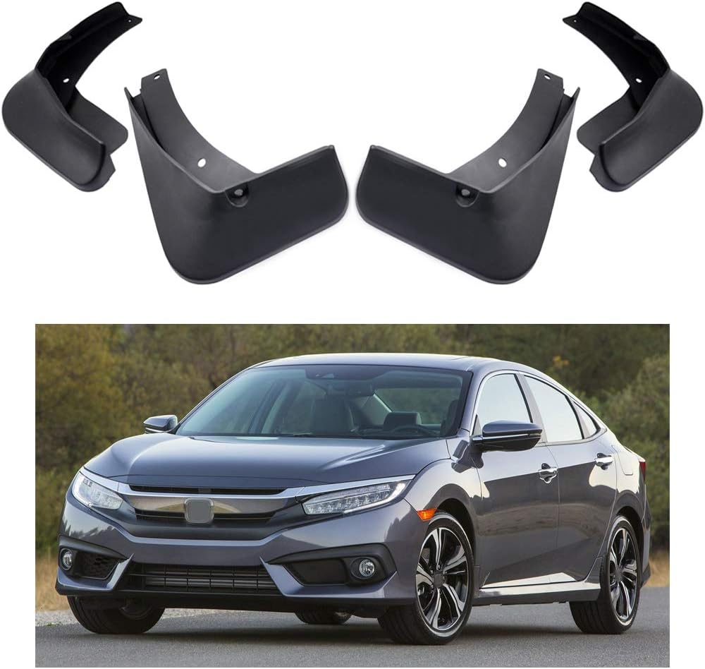 Car Mudguard Fender Mud Flaps Splash Guard Compatible with Honda Civic Sedan 2016-2021 17 18 19 20