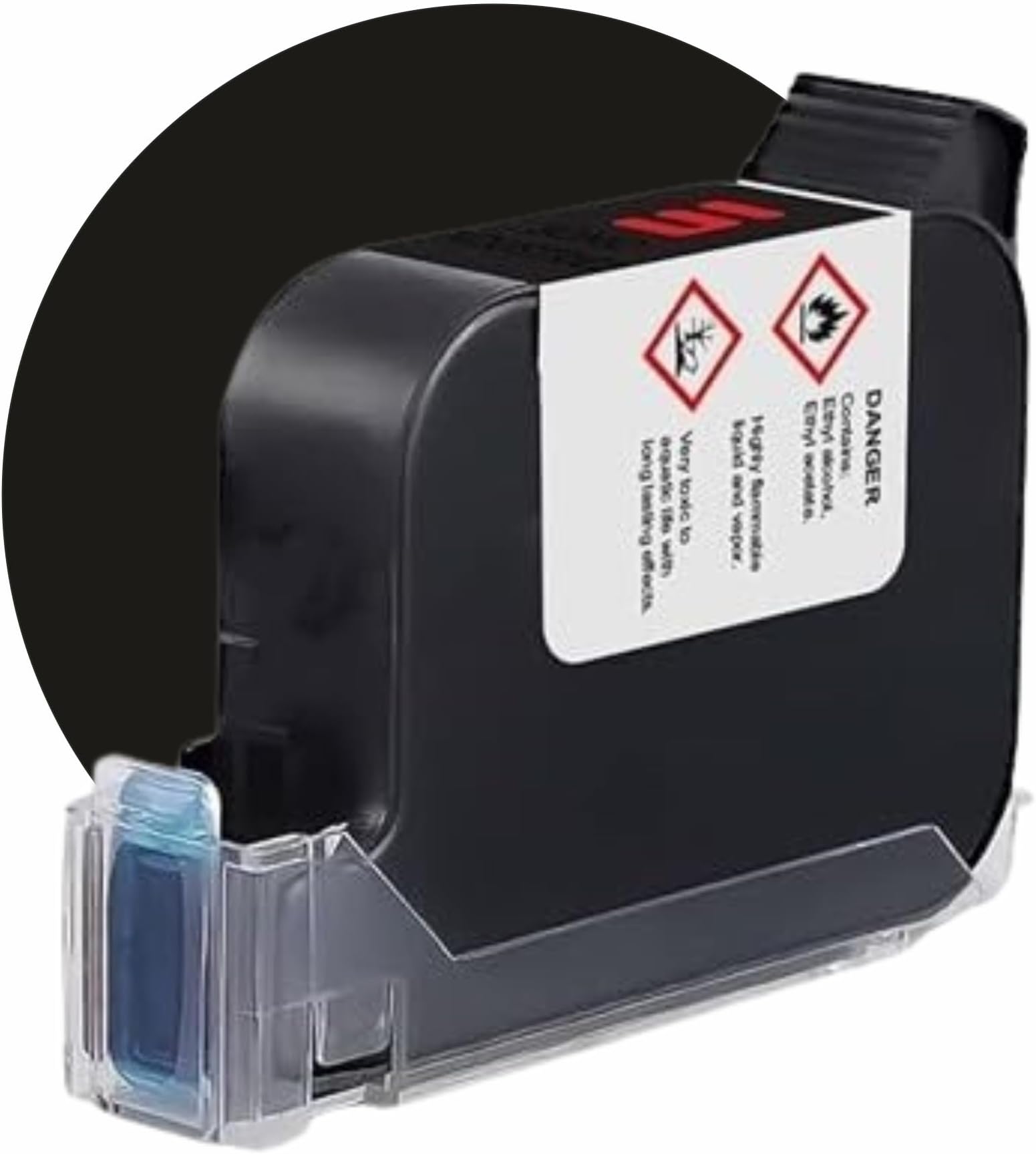SONIC INDUSTRIES Handheld Inkjet Printer – 12.7mm Black Premium Solvent Ink Cartridge for Any Surface