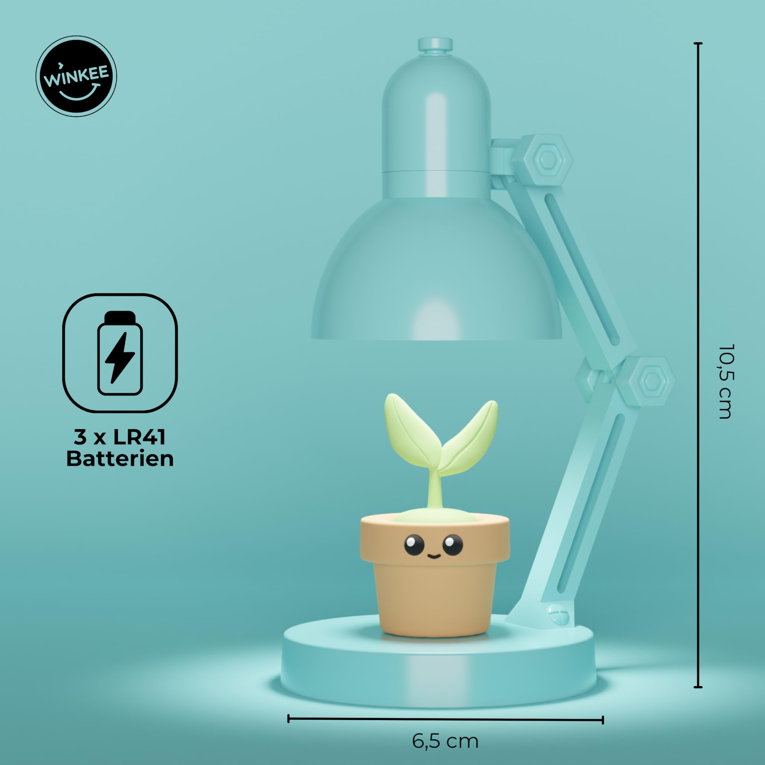 Winkee - Mini Lamp Plant, Fox & Cat, Multicoloured - Image 3