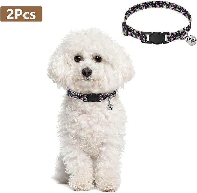 Collar para Gato y Perro Pequeño con Campana, Ajustable, 2 Pack miniatura 2