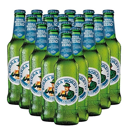 Birra Analcolica Moretti Zero | Lager Italiana | 0 Alcol | 24 Bottiglie 33cl