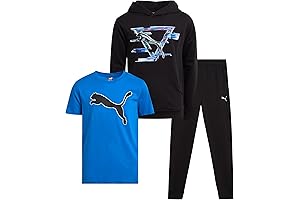 3-Piece Short Sleeve Hoodie Jogger Set for Boys