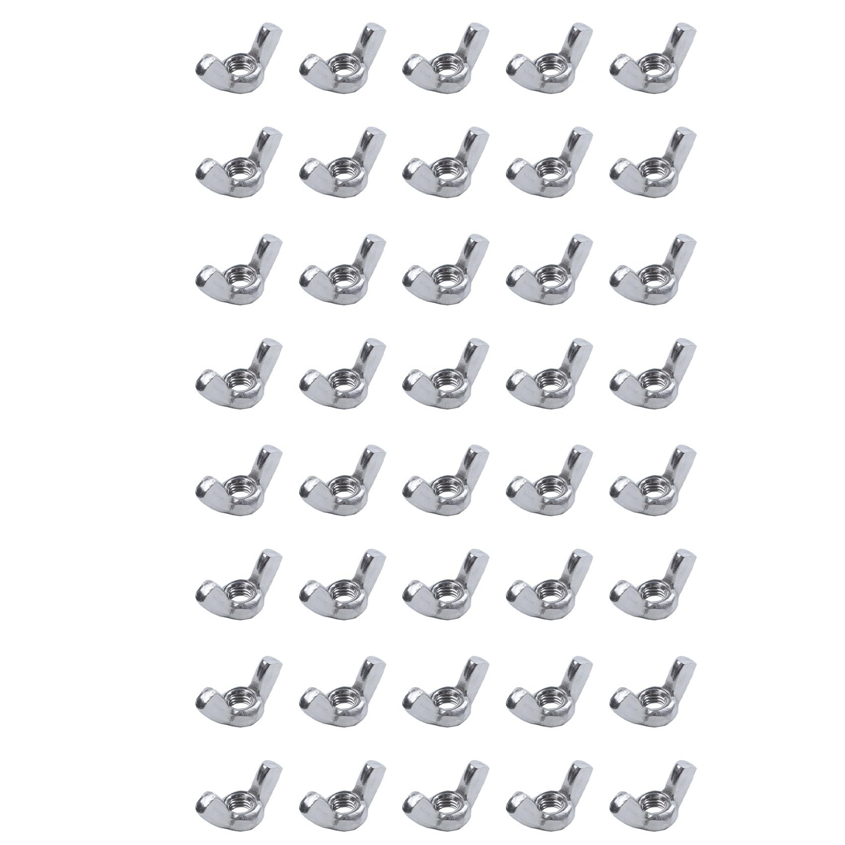 Hfgdnchva M6 Thread Dia Stainless Steel Wing Nut Butterfly Wing Nuts 40 Pcs