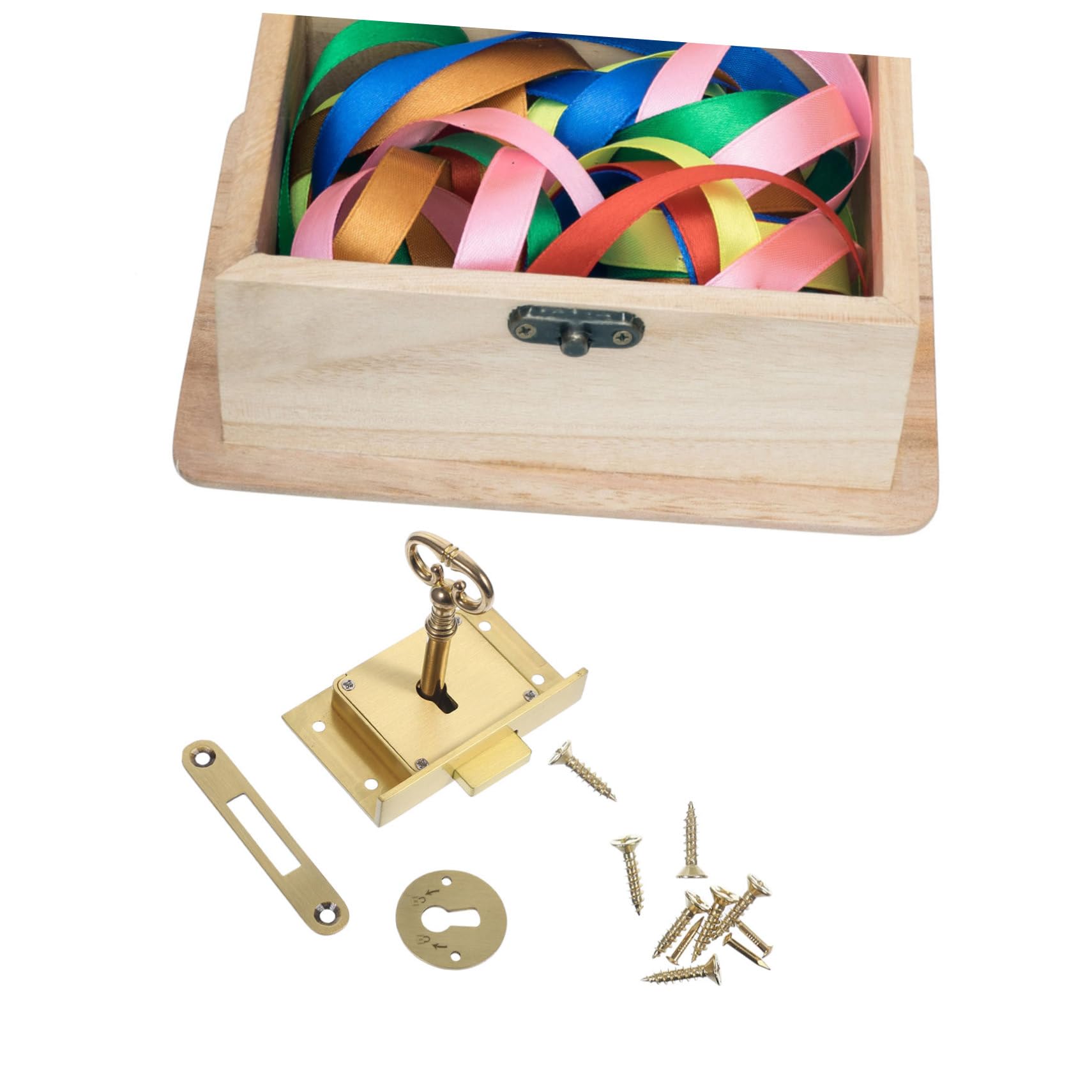 SOLUSTRE Schranktürschloss Vintage Stil Schublade Lock Messing Schloss Für Schreibtisch Möbel Schließfachtürschloss Schrankmöbelschlösser