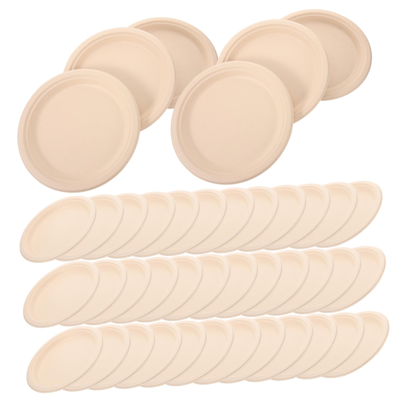 COLLBATH 50 Stück Pappteller aus Papier Robust und Praktisch für Desserts Kuchen und Speisen bei Partys Festen und Alltag