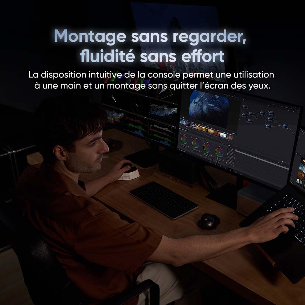 XPPen Pilot Pro Console de Montage Vidéo, Contrôleur avec 100+ Raccourcis Personnalisés