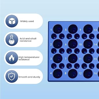 Dual-Size Aluminum Cooling Block (24+36 Wells) for PCR Tubes - Reusable 0.2ml/1.5ml/2ml Centrifuge Tube Ice Bath Cooler, Compact Lab & Home Use