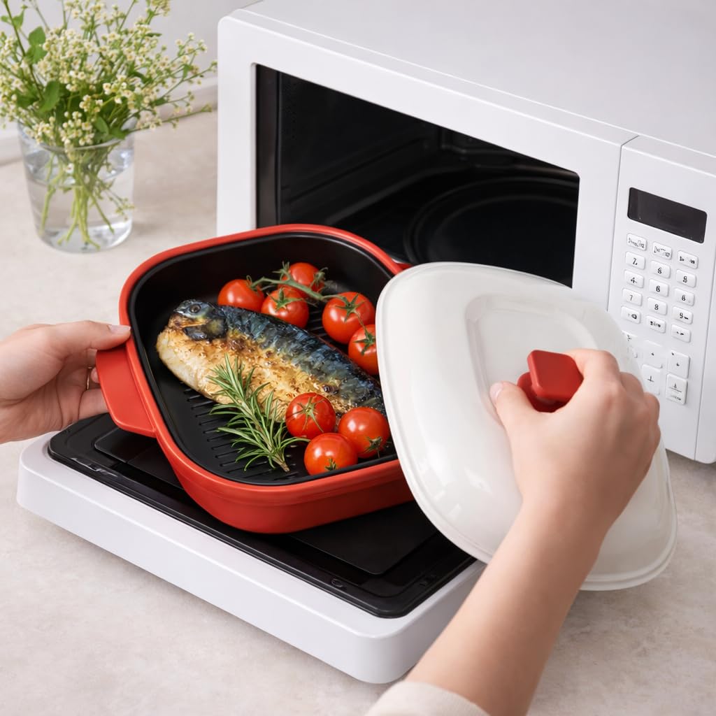 Amazon | レンジで焼き魚 電子レンジ調理器具 レンジパン レンジで焼肉