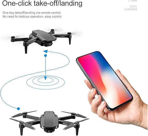 Vista 6 de Dron RC Mini Drone 4K 1080P Cámara Doble WiFi FPV Fotografía Aérea Helicóptero Plegable Cuadricóptero Dron Juguetes Dron Drone con Cámara