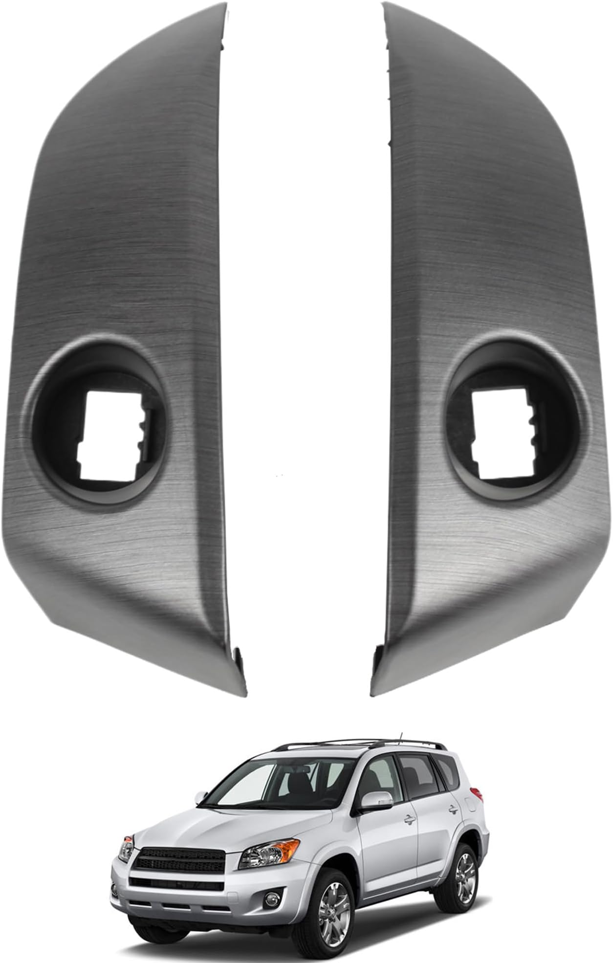 1 Pair Central Dashboard Cover Strip Trim Left and Right Compatible with 2006-2012 Toyota RAV4 Base Limited EV Sport Replaces 55413-42070-B0 55412-42060-B0