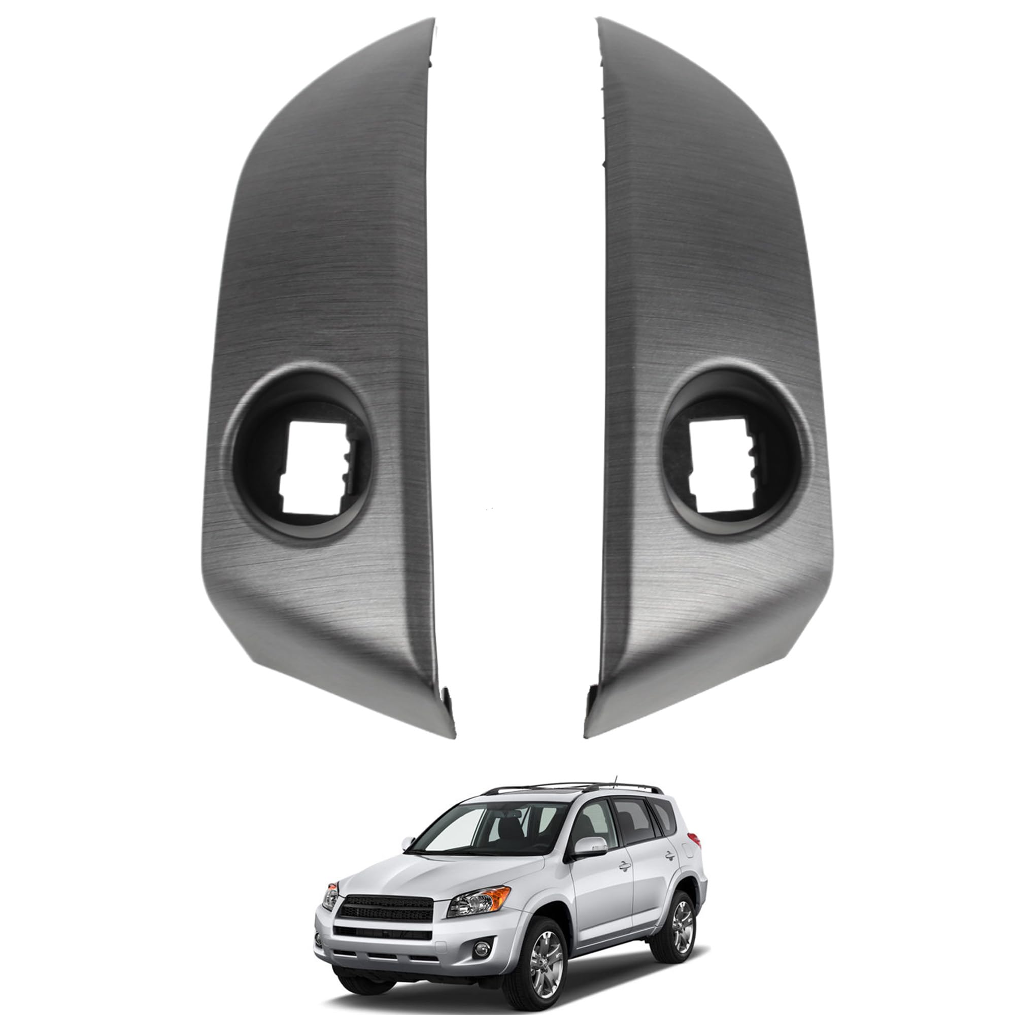 1 Pair Central Dashboard Cover Strip Trim Left and Right Compatible with 2006-2012 Toyota RAV4 Base Limited EV Sport Replaces 55413-42070-B0 55412-42060-B0