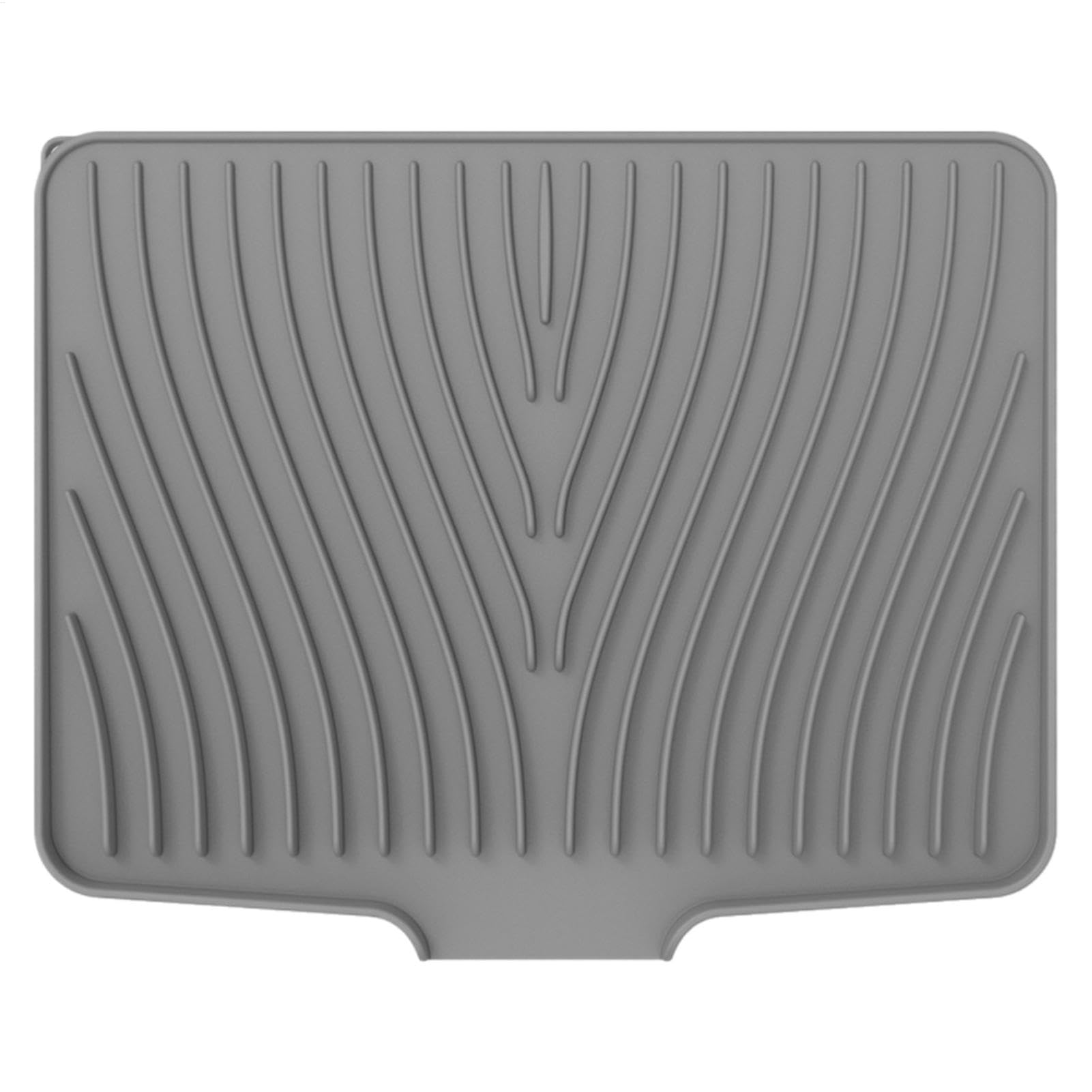 Tapis de séchage en silicone de cuisine antidérapant gris 40 x 33 cm