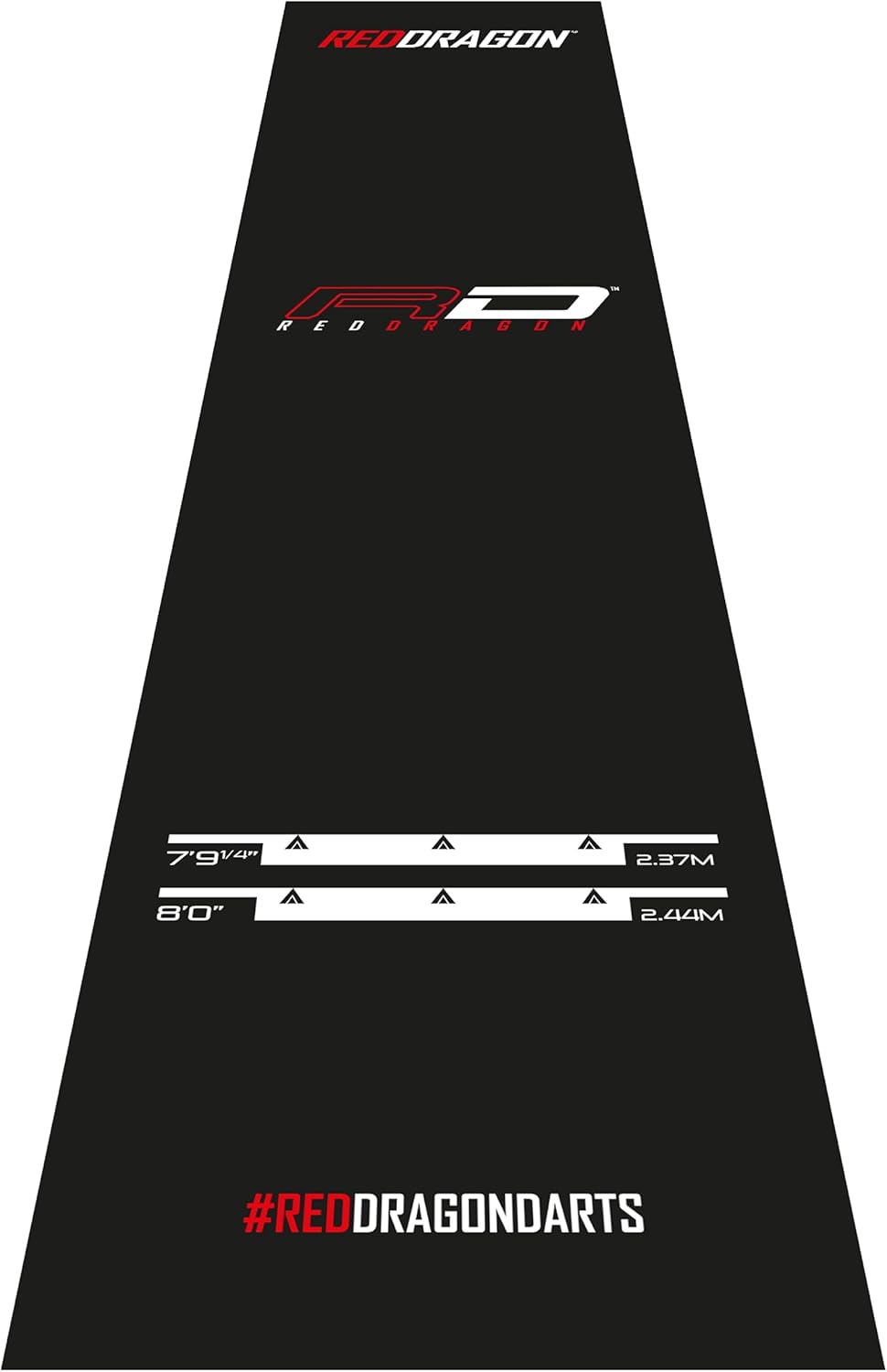 Red Dragon Dart Mat with Throw Line - Non-Slip Rubber Dart Board Floor Mat