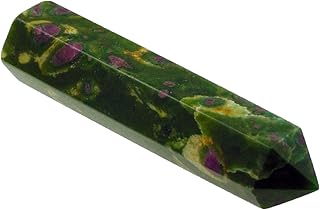 Ruby in Fuschite Healing Massage Acupressure Wand Lapidary Carving
