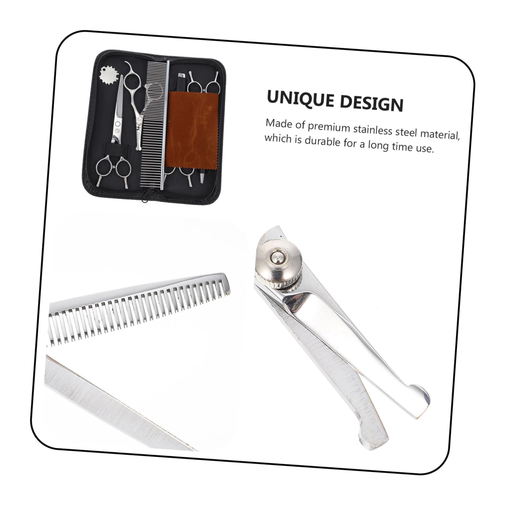 Sosoport Ciseaux De Toilettage Pour Chiens Kit De Coupe De Cheveux Pour Animaux De Compagnie Ciseaux Pour Poils De Chien Et Chat