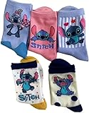 AGOODTO 5 Pairs of Stitch Boys and Girls Cotton Socks, One Size Fits All