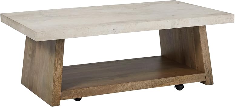 Signature Design by Ashley Brendalhouse Coffee Table with Wheels, 48 in