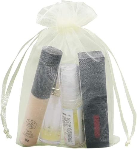 Miniatura 114 de HRX Package 100 bolsas de organza con cordón verde oliva, 4 x 6 pulgadas, bolsas de regalo de malla de caramelo, bolsas de joyería, bolsitas