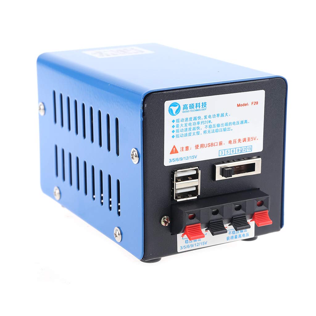 Buwei Generatore di Emergenza Portatile Inverter Multifunzione da Esterno a manovella Manuale