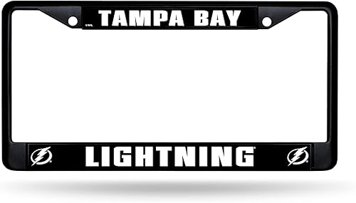 Miniatura 18 de Rico Industries NHL Pittsburgh Penguins - Marco de matrícula cromado estándar, 6 x 12.25 pulgadas