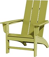 Vista 14 de Silla Adirondack de Madera Sintética Adiromoti, Sillas de Patio Resistente a Todo Clima, Aspecto de Madera, Silla Pre-Ensamblada para Fuego al Aire