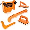 POWERTEC Tandem Featherboard and Push Sticks, Push Blocks Fits Table Saws, Router Tables, Band Saws & Jointers, Wood Pusher Reduces Kickback & Increases Safety for Wood working Accessories. 5PK71818