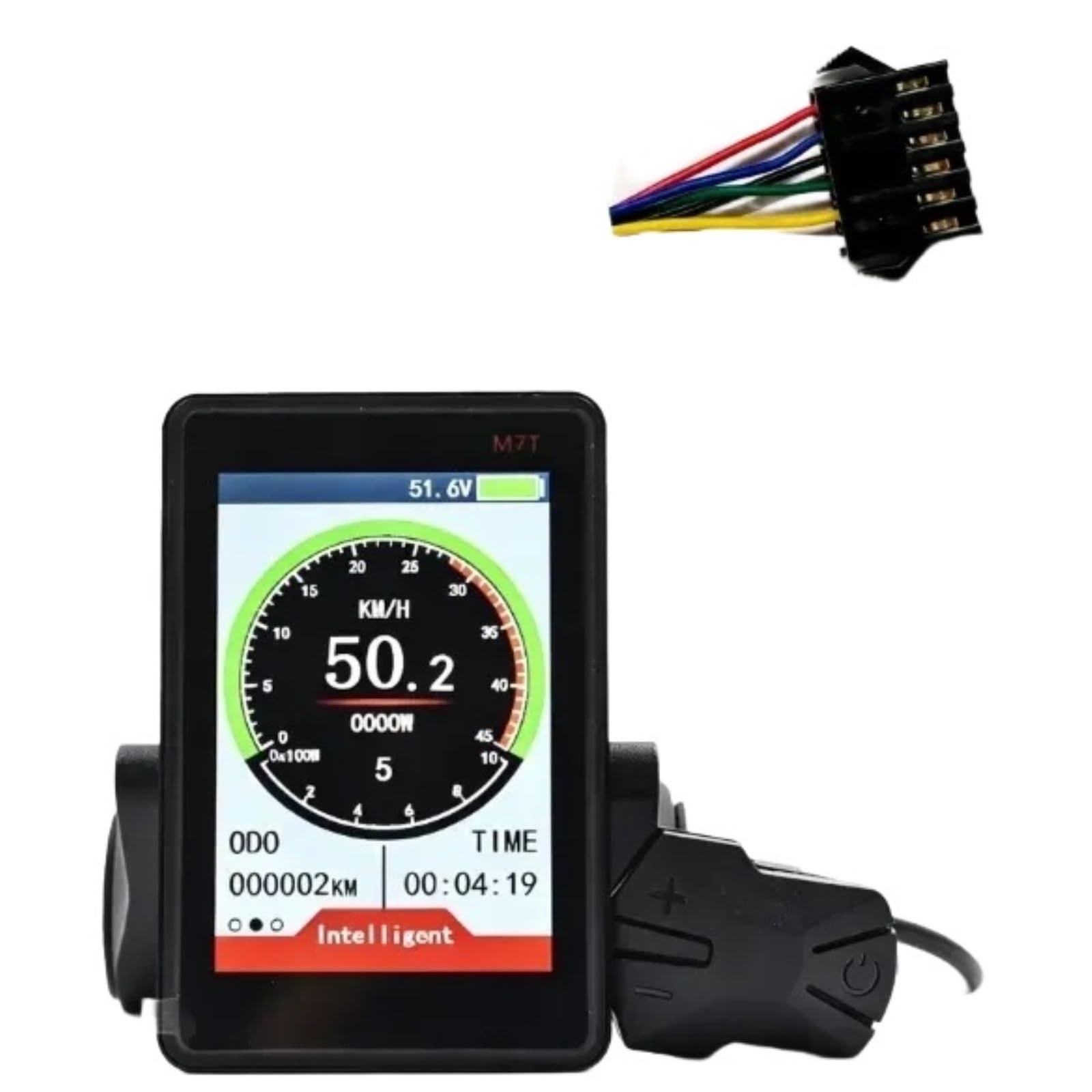 bdfndjnm M7T Digital Cycling Computer Wired LCD Screen EBike Speedometer Odometer MTB Bike Accessories(SM5PIN)