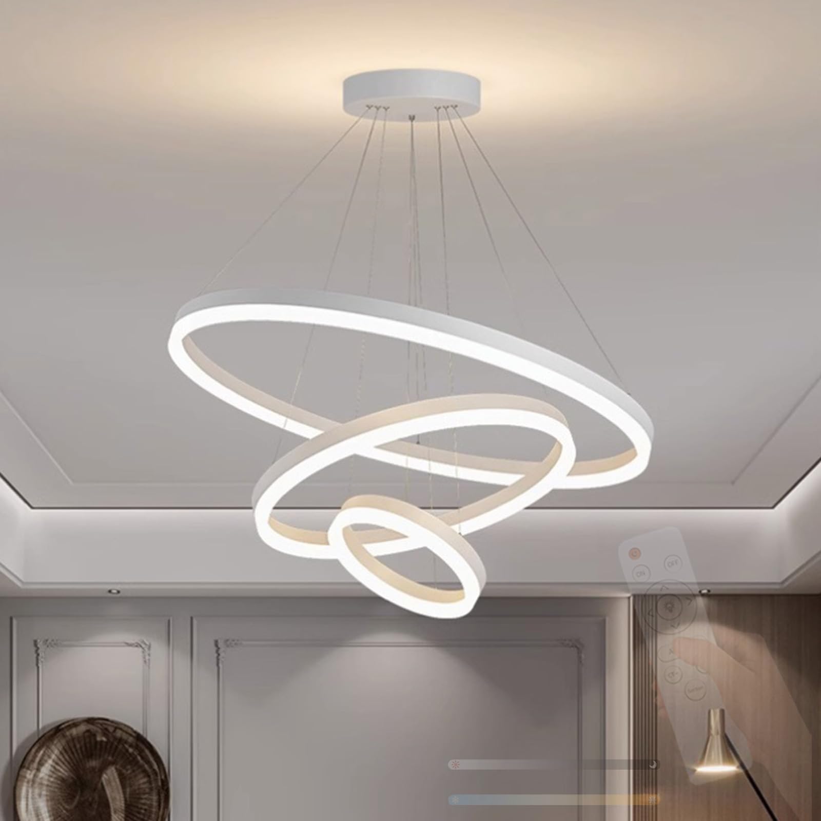 Lampe pendante LED variable de 2700K à 6500K avec télécommande - 8