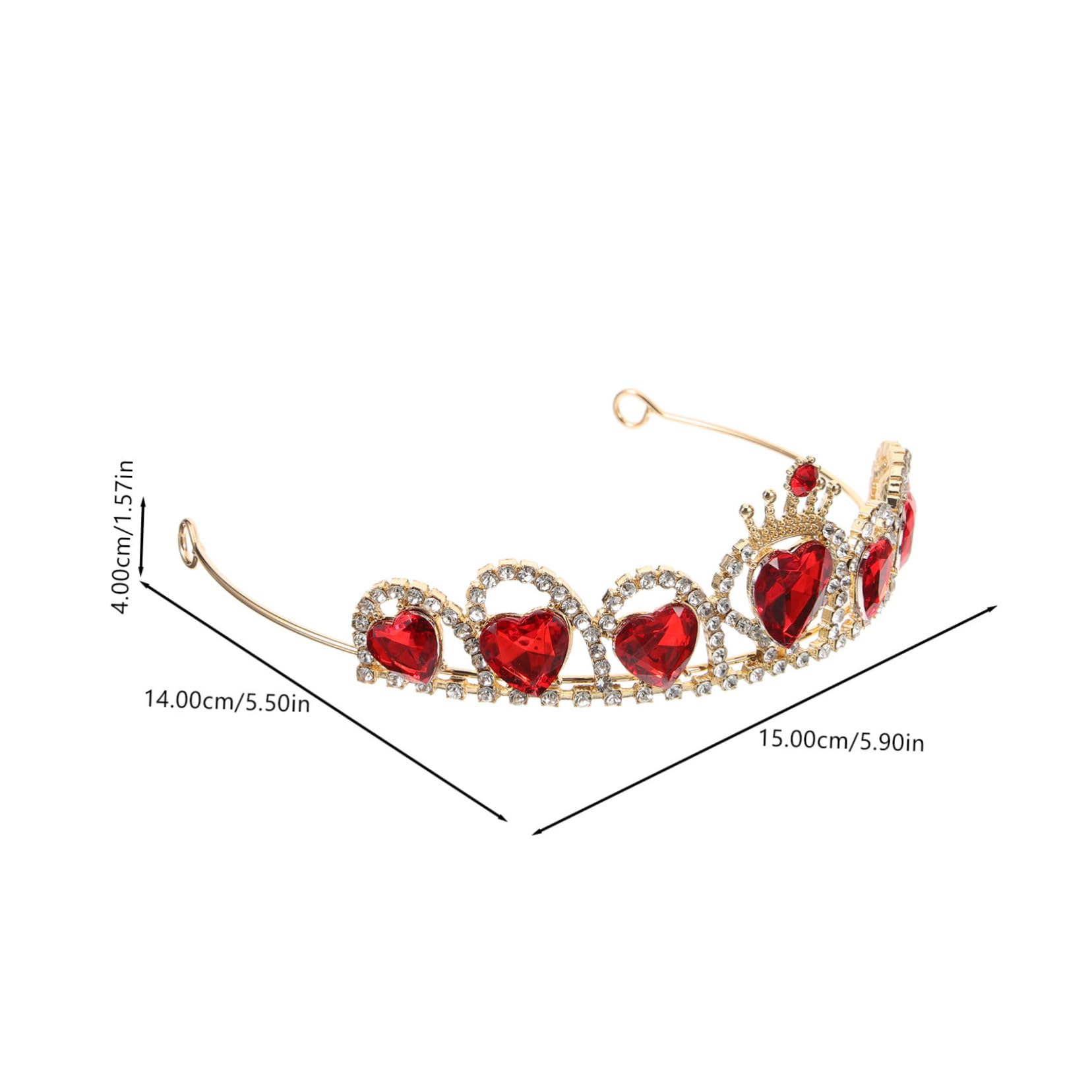 Diadema de Novia Roja con Adorno de Cobre, Hierro y Acrílico