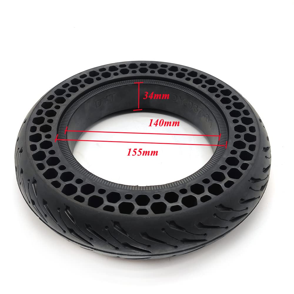Pneu Trotinette Electrique,Roue de Trottinette éle 10 pouces 10x2,125 pneu solide 10 * 2.125F Pneumatique anti-nid d'abeille for scooter à équilibrage électrique intelligent
