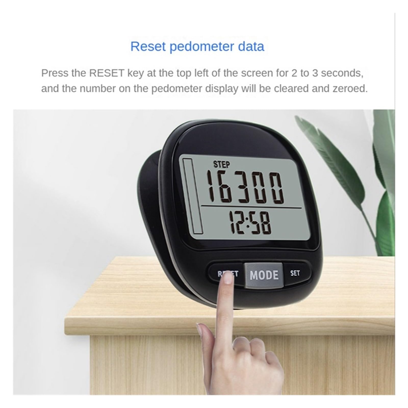 Podomètre 3D for Marcher avec Clip Et Sangle, Mémoire De 7 Jours. Compteur De Pas Précis for Hommes, Femmes Et Enfants