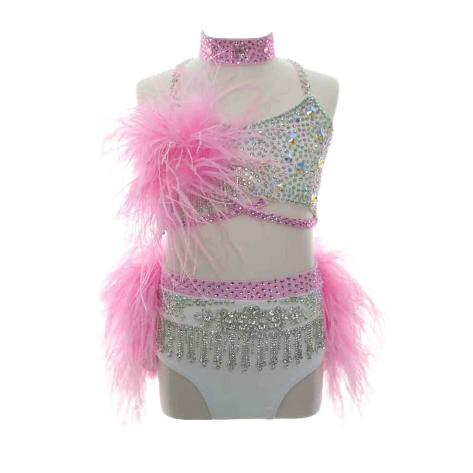 Świecący Liryczny Kostium Taneczny Współczesny Strój Do Tańca Crop Top Kostium Gimnastyczny Z Odkrytymi Plecami Na Zawody
