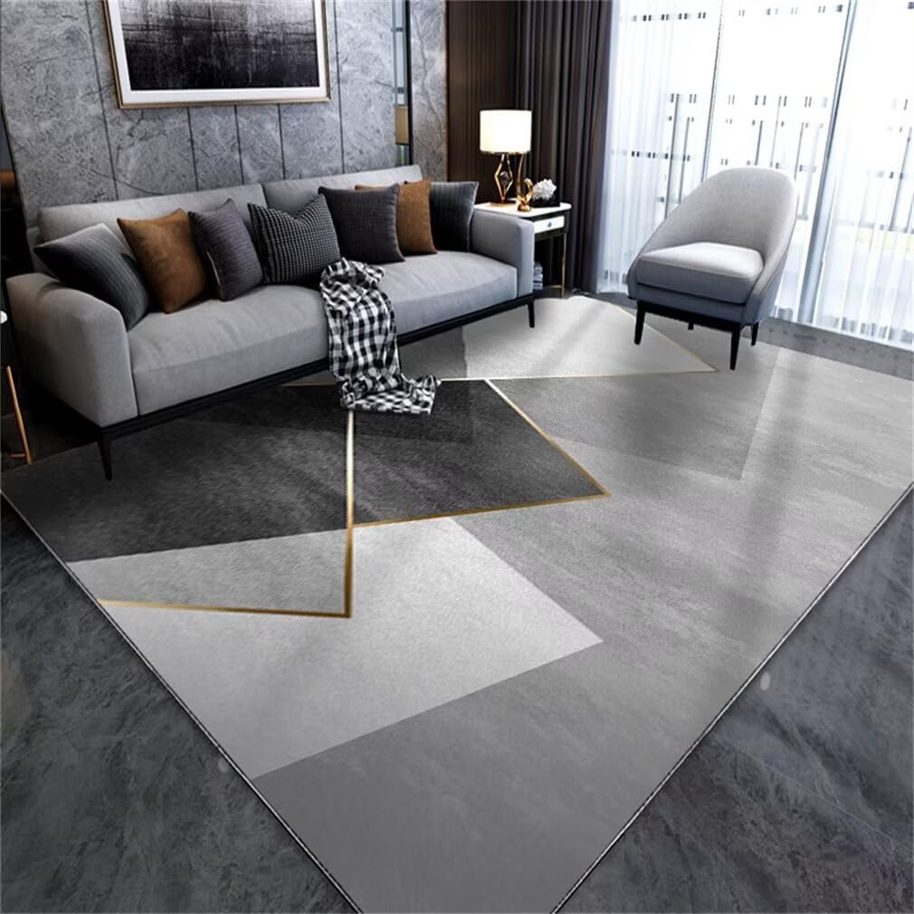 Tapis de chambre ado garcon gris 120x160 pour sol facile à entretenir