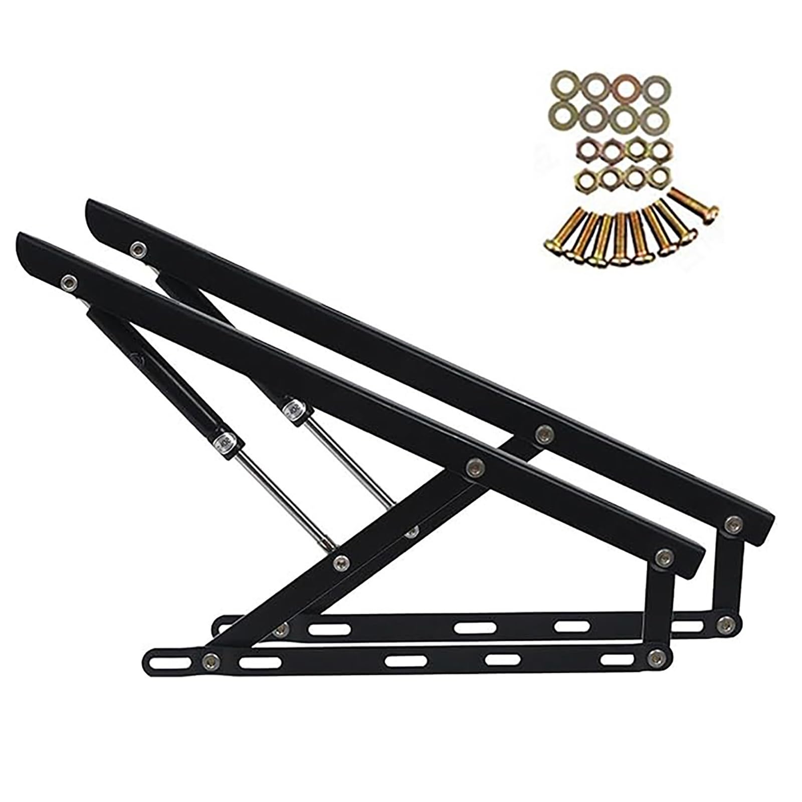 DFGHNBVC Heavy Duty Bed Lift Mechanism Kit With Gas Springs For Enhanced Storage Bed Functionality,Black-1200Mm