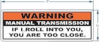 Vista 2 de (2 uds) Advertencia Divertido Vinilo Adhesivo Parachoques Pegatina Para JDM Transmisión Manual Stick Shift Coche Camión Hatchback
