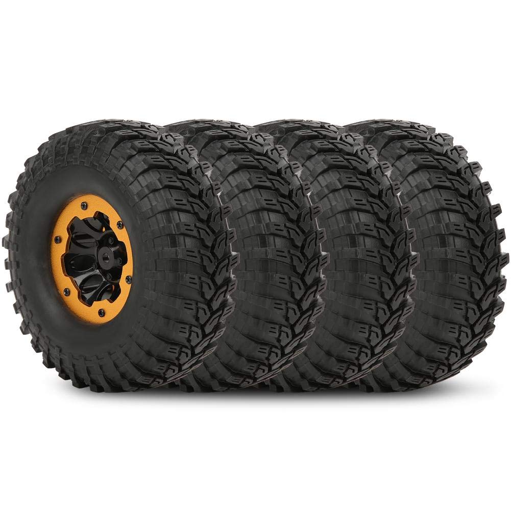 Pneu Voiture VINGVO Pneus De Roue De Voiture RC 1/10 4 Pièces/ensemble 1/10 RC Pneus De Roue De Voiture En Voiture Télécommandée 1/12