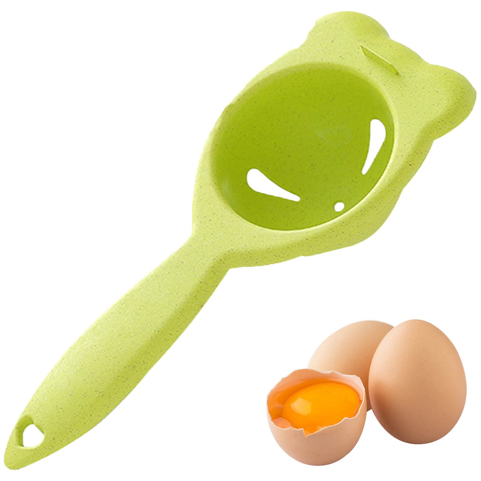 WQINXegg separator egg separator egg yolk white egg white yolk strainer separator, egg extractor tool for kitchen baking gadgets (Green)