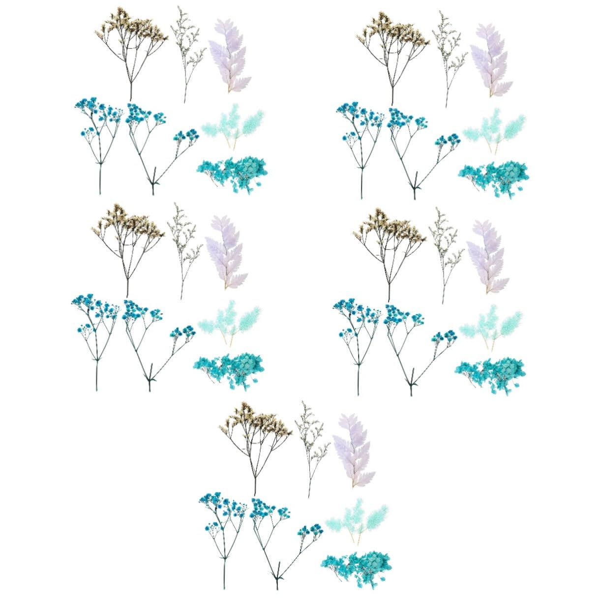 Abaodam 5ensembles Fleurs Séchées Naturelles pour Bougies Artisanales Matériaux à Base De Fleurs Séchées pour Décoration Artisanat Époxy Accessoires Maison